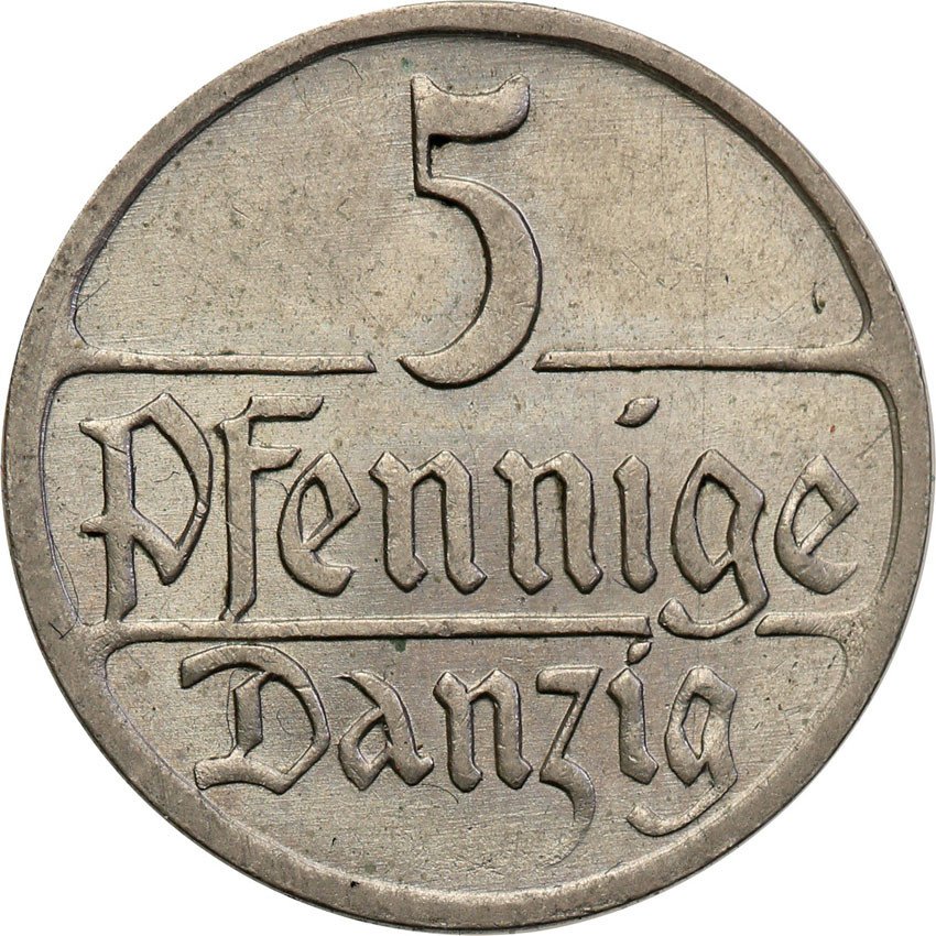 Wolne Miasto Gdańsk/Danzig. 5 fenigów 1928